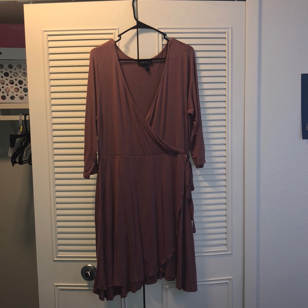 Mauve wrap dress